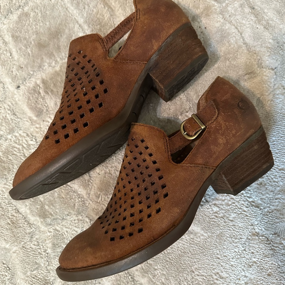 Born Chestnut Cut-Out Ankle Booties